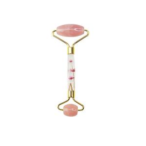 Wholesale Portable Pink Flower Genuine Jade Roller For Eye from china suppliers