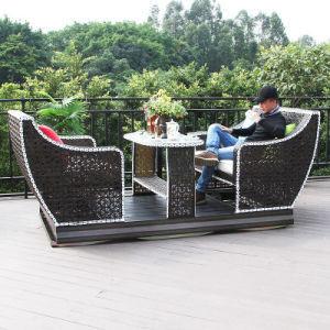 Wholesale Black Wicker Outdoor Chair Metal Rattan Rocking Chair Outdoor from china suppliers