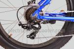 Blue Electric Fat Tire Beach Cruiser Bikes Shimano 6 Speed Snow Road