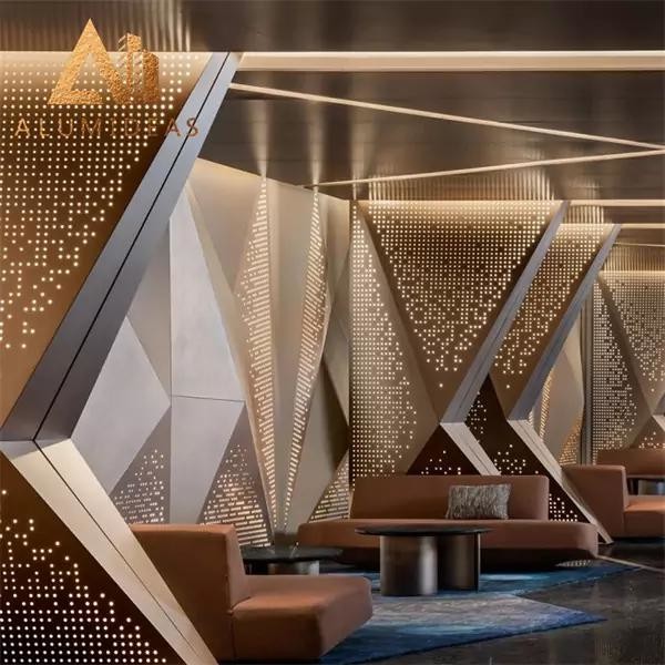 Aluminum panels for interior design