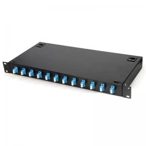 Wholesale Metal Rack Mount Patch Panel 12 LC Duplex Coupler FTTH Termination Box from china suppliers