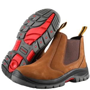 Wholesale PU Leather / Rubber Outsole Shoes No Lace Waterproof Chelsea Work Boots from china suppliers