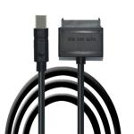 Black 20cm Usb C To Sata Adapter Cable Sata Power Extender Cable