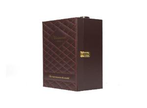 Wholesale Hand Make Gift Fancy Wood Leather Wine Gift Boxes Customzied Size from china suppliers