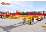 40ft Skeletal Container Trailer Straight Beam Tri Axle Mechanical Suspension