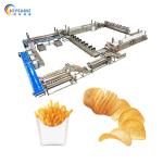 Frozen French Fries Production Line Cassava Fresh Finger Potato Chips Making