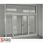 Double - Layer Silent Aluminum Sliding Glass Windows Grey Color Commercial