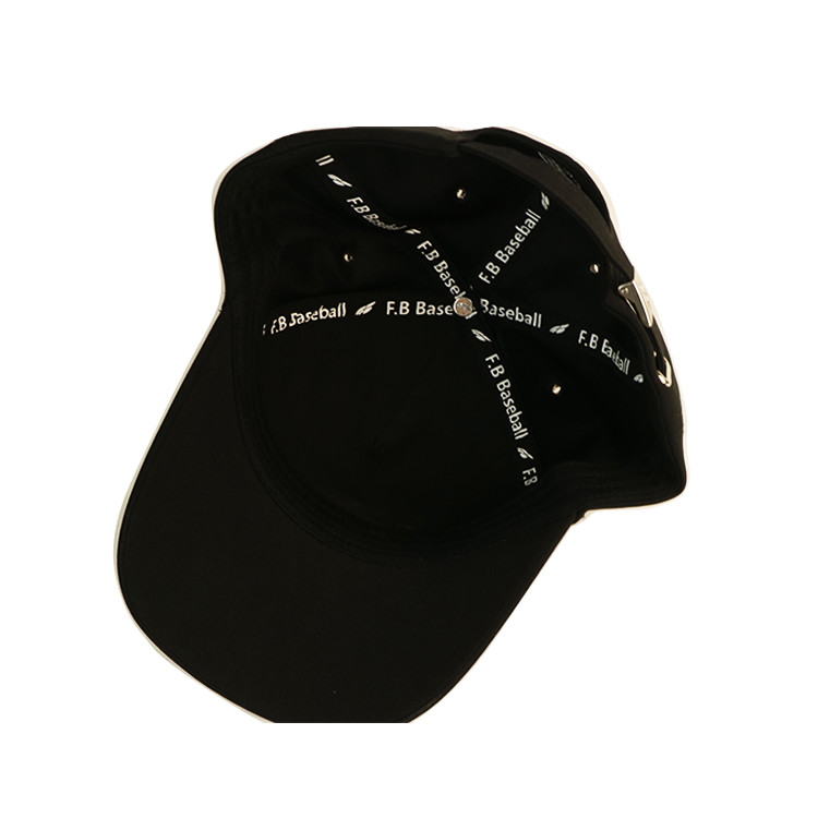 OEM ODM Fashion Rhinestone Baseball Cap , Black Constructed Baseball Hat Metal Buckle