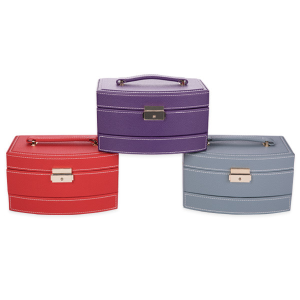 High Grade Leather Travel Jewelry Organizer , Folding Jewelry Carrying Case