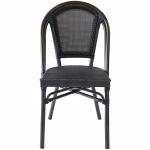 Light Weight Black Textilene Aluminum Bistro Dining Chairs