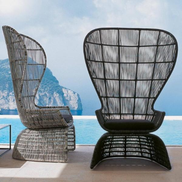 Leisure Aluminium PE Rattan Lounge chairs Outdoor Garden patio High back Sofa