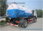 Large 12000L Q235 Vacuum Tank Truck , 6 Tyre Sinotruk HOWO Truck