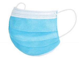 Wholesale Earloop Style 3 Ply Disposable Face Mask , Anti Virus Disposable Blue Mask from china suppliers