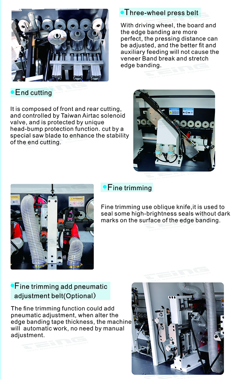 CE Certified Automatic Edge Bander SKY390 and Panel Length ≥120mm for Woodworking