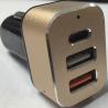 Buy cheap (Qualcomm Certified) Quick Charge 3.0 38W 3-Port USB Type-C Car Charger from wholesalers