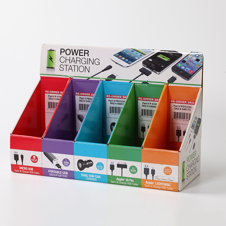 Cardboard Counter Display Stands Foldable Corrugated PDQ Custom Retail Logo Printed