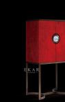 Antique Style Furniture With Metal Base Storage Cabinet W003H16