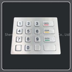 Wholesale Dust Resistant 16 Key Keypad , Stainless Steel Vending Machine Keypad from china suppliers