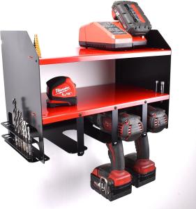 Wholesale Convenience Stores Wall Mount Cordless Drill Tool Holder Organizer Rack Plastic Type from china suppliers