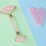 Double Head Face Jade Roller 36g 18g Gua Sha Jade Roller Set Free Sample