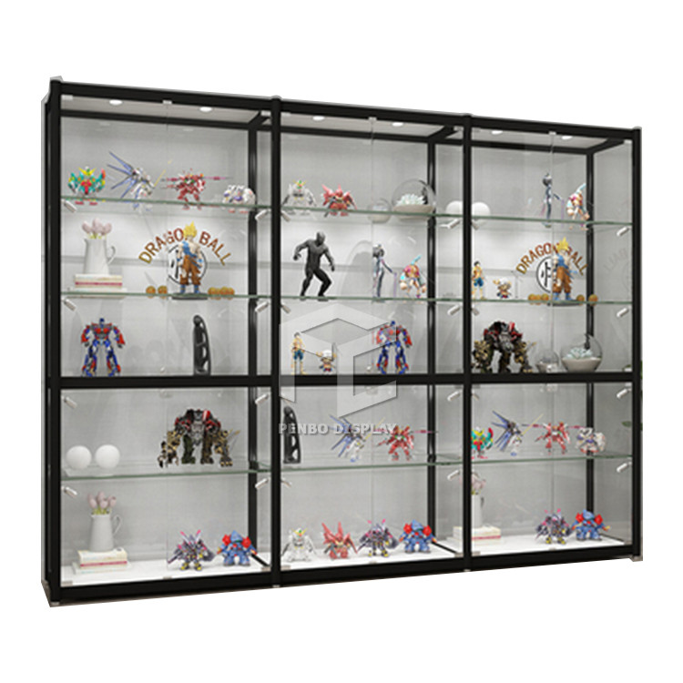 3D Renderings Wall Mounted Showcase With Glass Display 10mm Thick