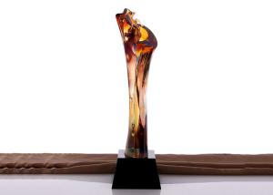 Wholesale Classical Pillar Shape Custom Made Trophy , Colored Glaze Award Cups Trophies from china suppliers