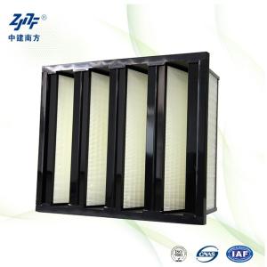 Wholesale High Dust Collected HVAC System W Cell V Bank Air Filter 99.99% For Cleanroom Laminar Flow Hood from china suppliers