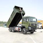 Dong Fong Green 6*4 RHD 430HP Dump Tipper Truck Rear Camera High Capacity Load