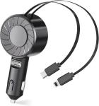 Retractable Car Charger,Super Fast USB Car Charger,Dual Retractable Charging