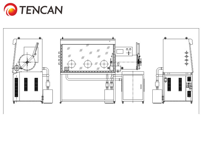 China Tencan Inert Atmosphere Glove Box With Water And Oxygen Removal