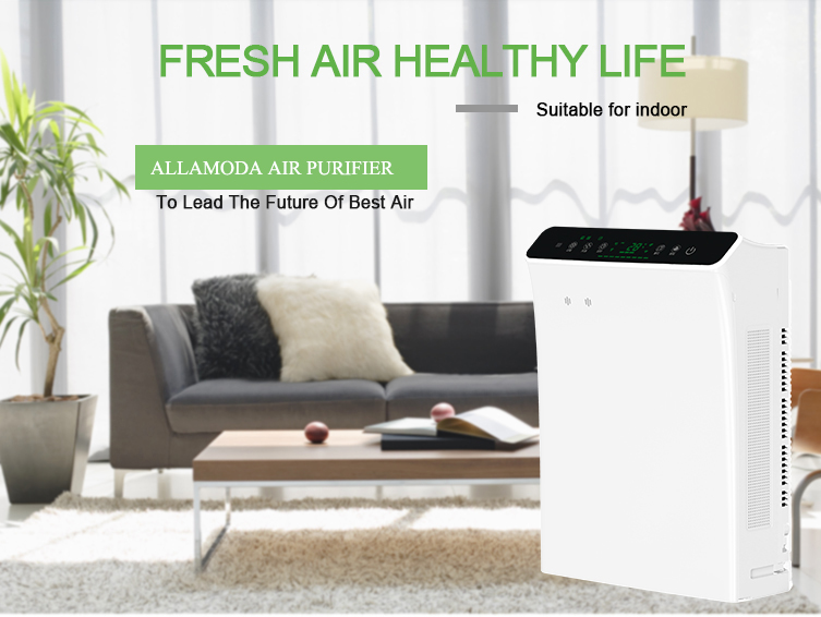 45dB 70m2 UV Hepa Air Purifier 560m3/h Home Ionizer Remote Control