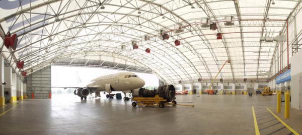Prefabricated Steel Pipe Truss Airplane Hangar Buildings Supply Big Room For