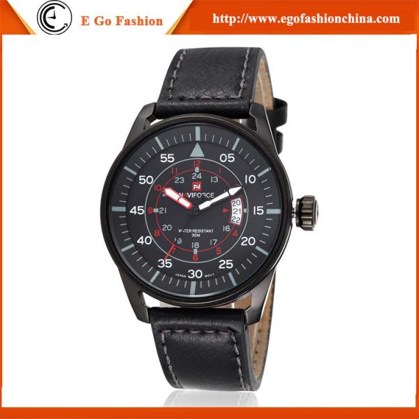 Fashion Casual Watch Stainless Steel Casual Watches Man Genuine Leather Band