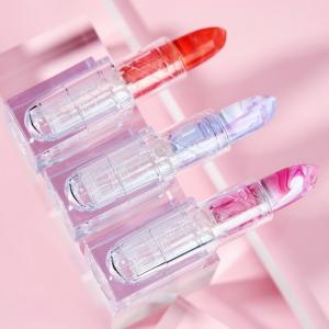 China Beautiful Marbling 3 Colors Cream Satin Lipstick 24 Hour Waterproof Lipstick on sale