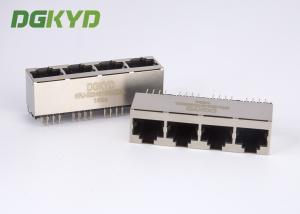 Wholesale Top entry 180 degree 1x4 multiple port rj45 Connector without internal magnetics from china suppliers