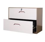 Customized steel office furniture heavy-duty ball bearing sliding 2-layer