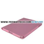 Book Type Leather Case with Flip Stand for iPad 2 - Pink