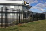 2.4m X 2.4m SHS 65mm Tube Black Garrison Garden Fence Panels Security Spear Top
