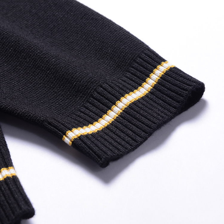 Guangzhou Business Office Sweater Knit Pullover Embroidery Formal Polo Neck Sweaters for Men