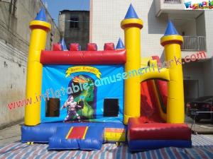 Wholesale Blue Party Inflatable Bouncer Slide , Outdoor Inflatable Commercial Combo Units from china suppliers