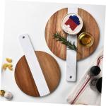 Kitchen round cutting board Marble acacia wood splicing cutting board with