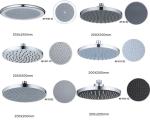 ABS Plastic 9inch Round Chrome Plated Rainfall Spray Shower Head Bathroom Top