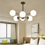 White Glass Ball Chandelier 6-head 8-head 12-head 14-head