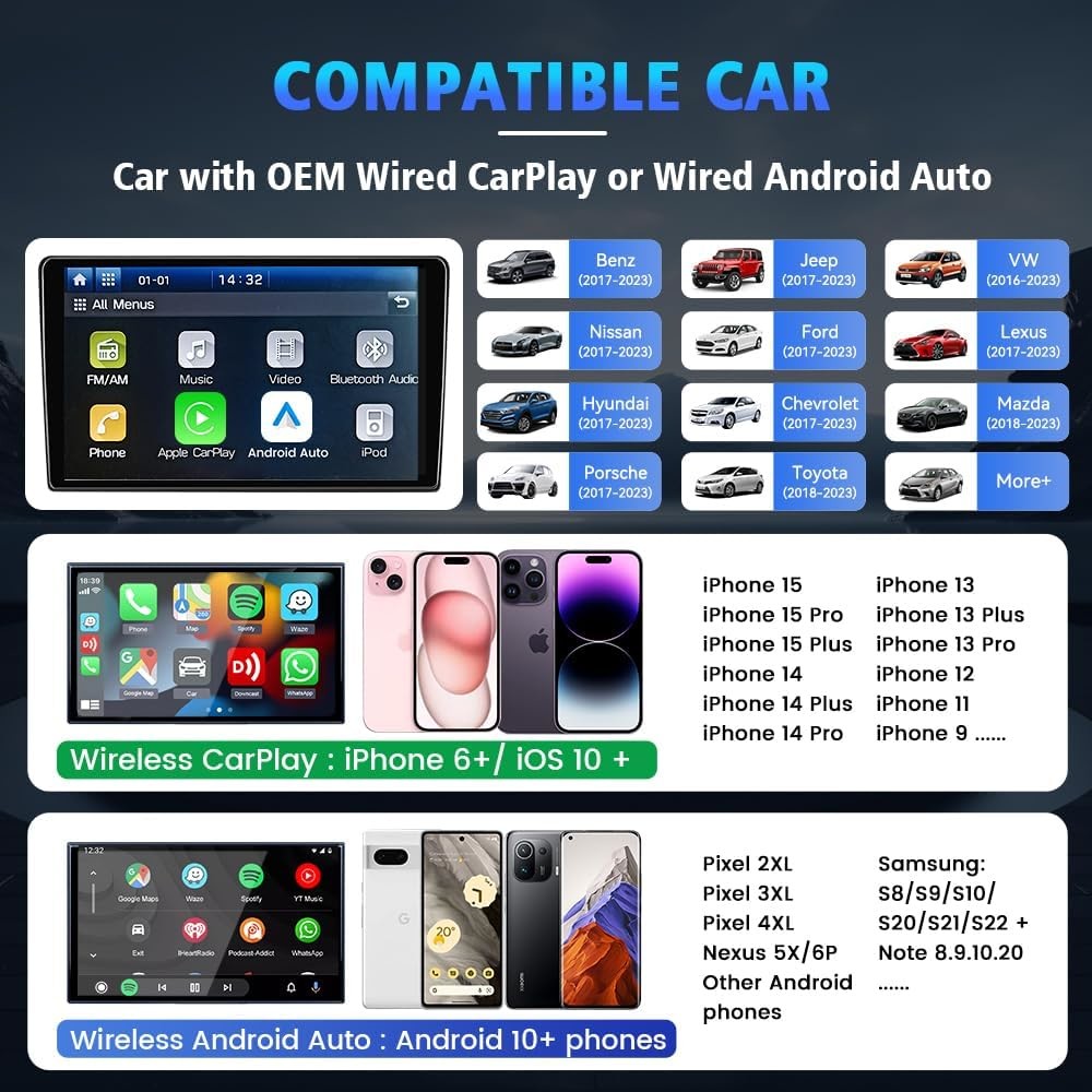 Carplay Andriod Auto to Multi Media Adapter for Wireless Youtube Netflix Tbox UHD USB HDMI Port 4G 64Gb SDM660 Ai Box