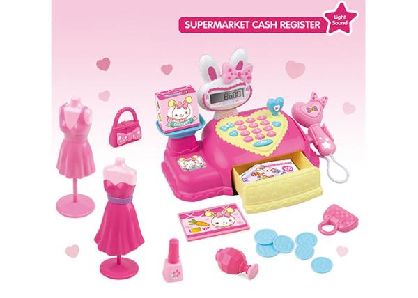 18 " Shopping Pretend Play Cash Register Children's Play Toys Pink Caculator