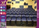 Fabric Upholstery Soft Padded Stadium Theater Seating With OEM Logo Sew On Back