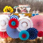 Color folding paper flowers Wedding window party home decoration creative