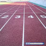 Nontoxic 13mm Thickness Synthetic Sports Flooring Track Waterproof