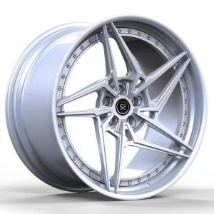 Wholesale Matt Silver 2-PC 6061-T6 Aluminum Rims For Ferrari Staggered 20 Inches from china suppliers
