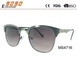 Wholesale 2017 fashion metal sunglasses with 100% UV protection lens, suitable for men and women from china suppliers